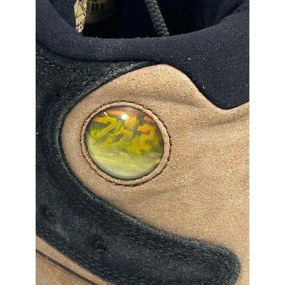 Jordan 13 Retro Olive Black Suede Red Mens Basketball Shoes 414571-006